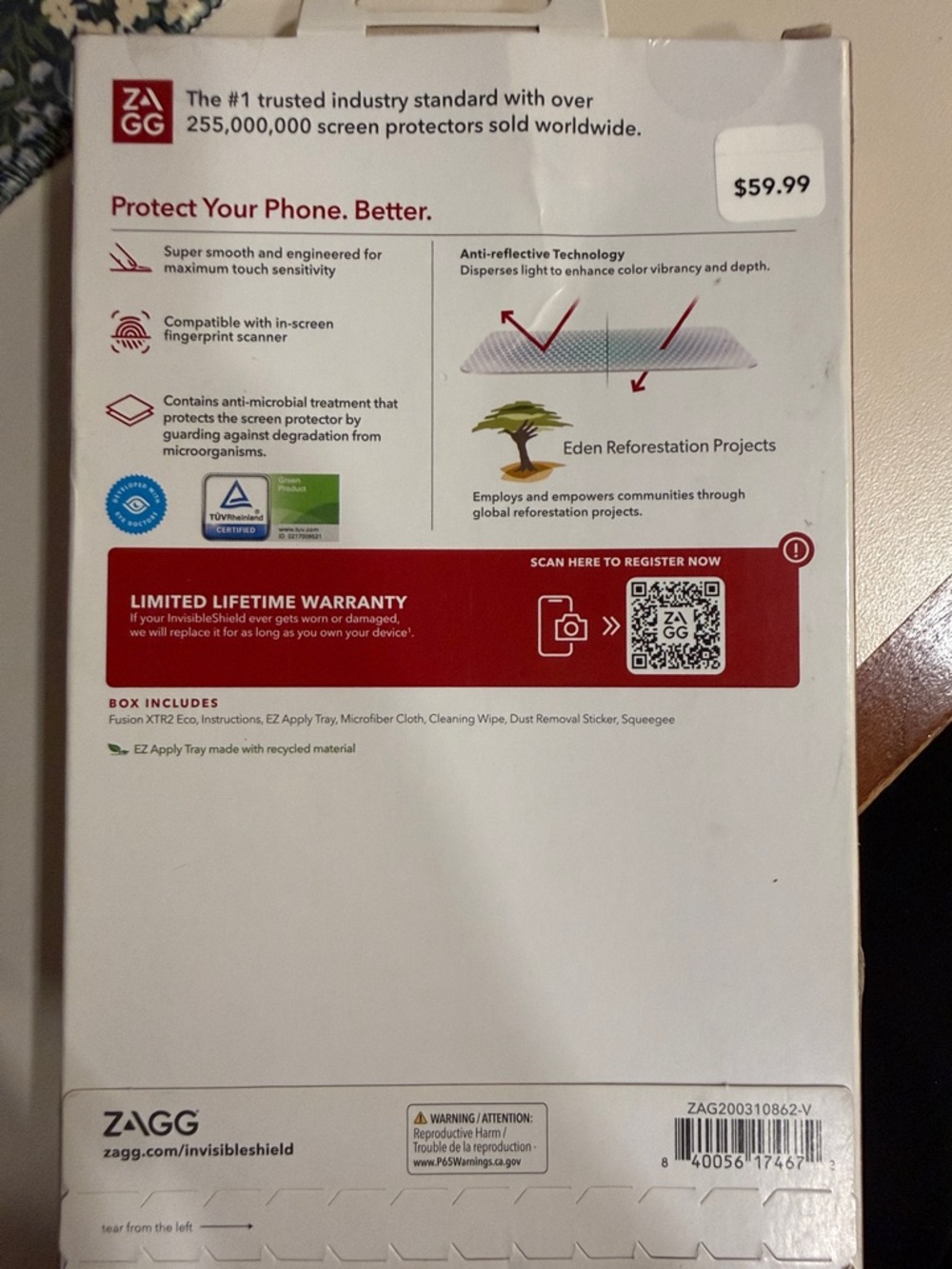 Zagg screen protector - Picture 2 of 2